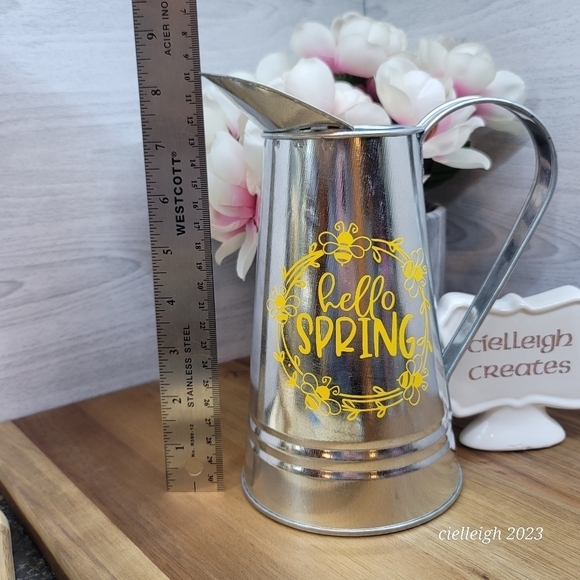 Hello Spring Pitcher / Vase - Picture 3 of 3